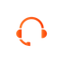 Orange headset icon.
