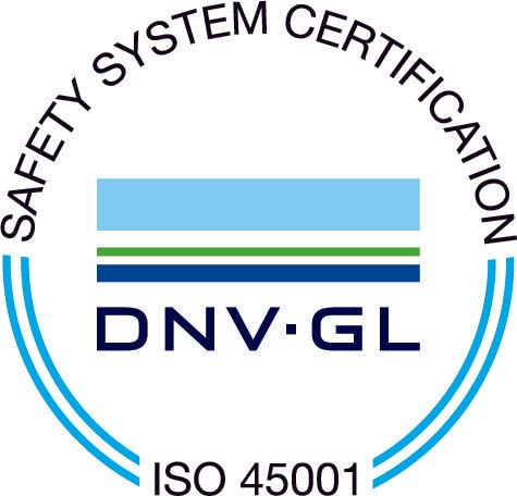 DNV GL Safety System Certification logo with blue and green lines, and 