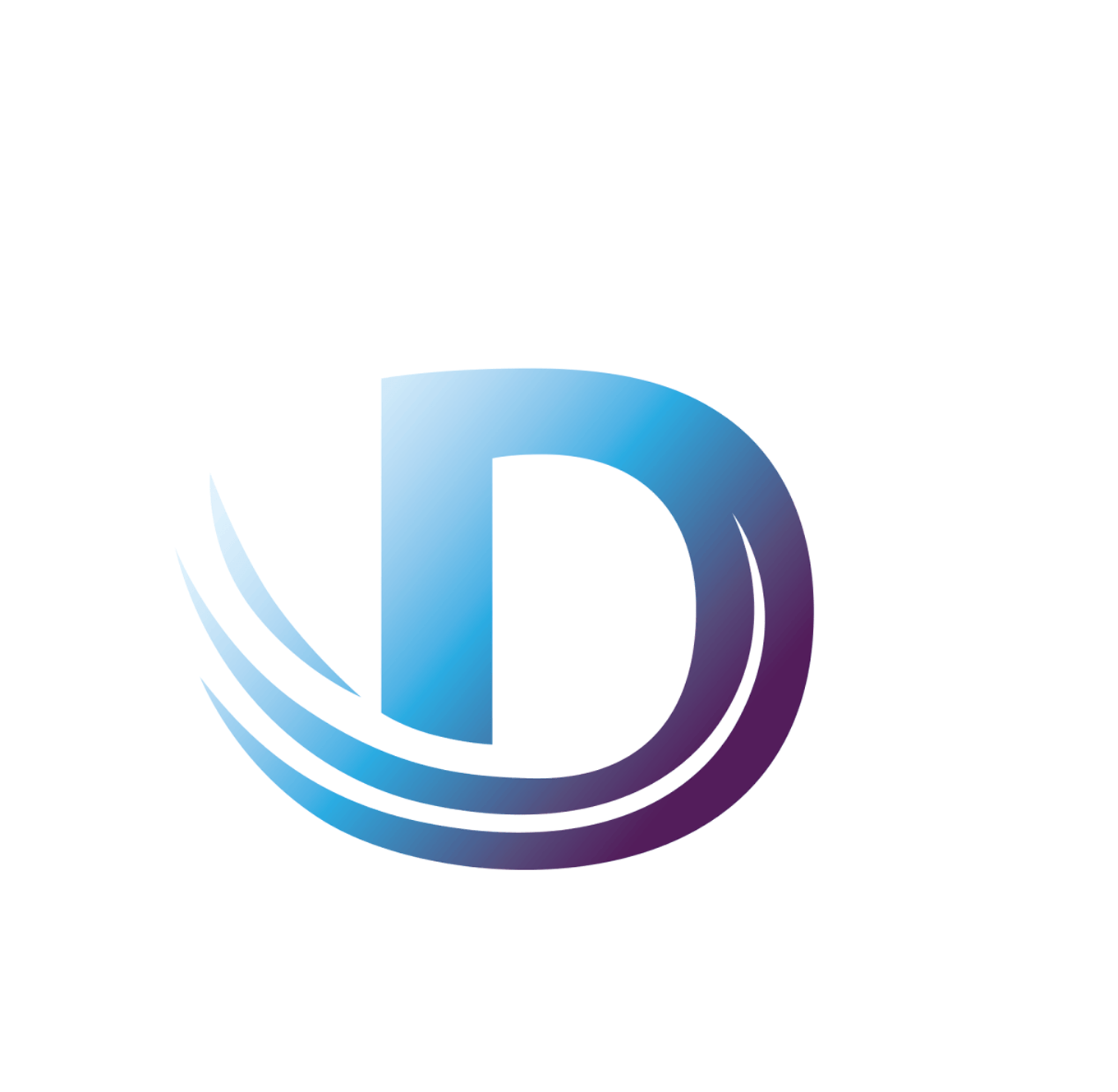 Blue and purple letter 