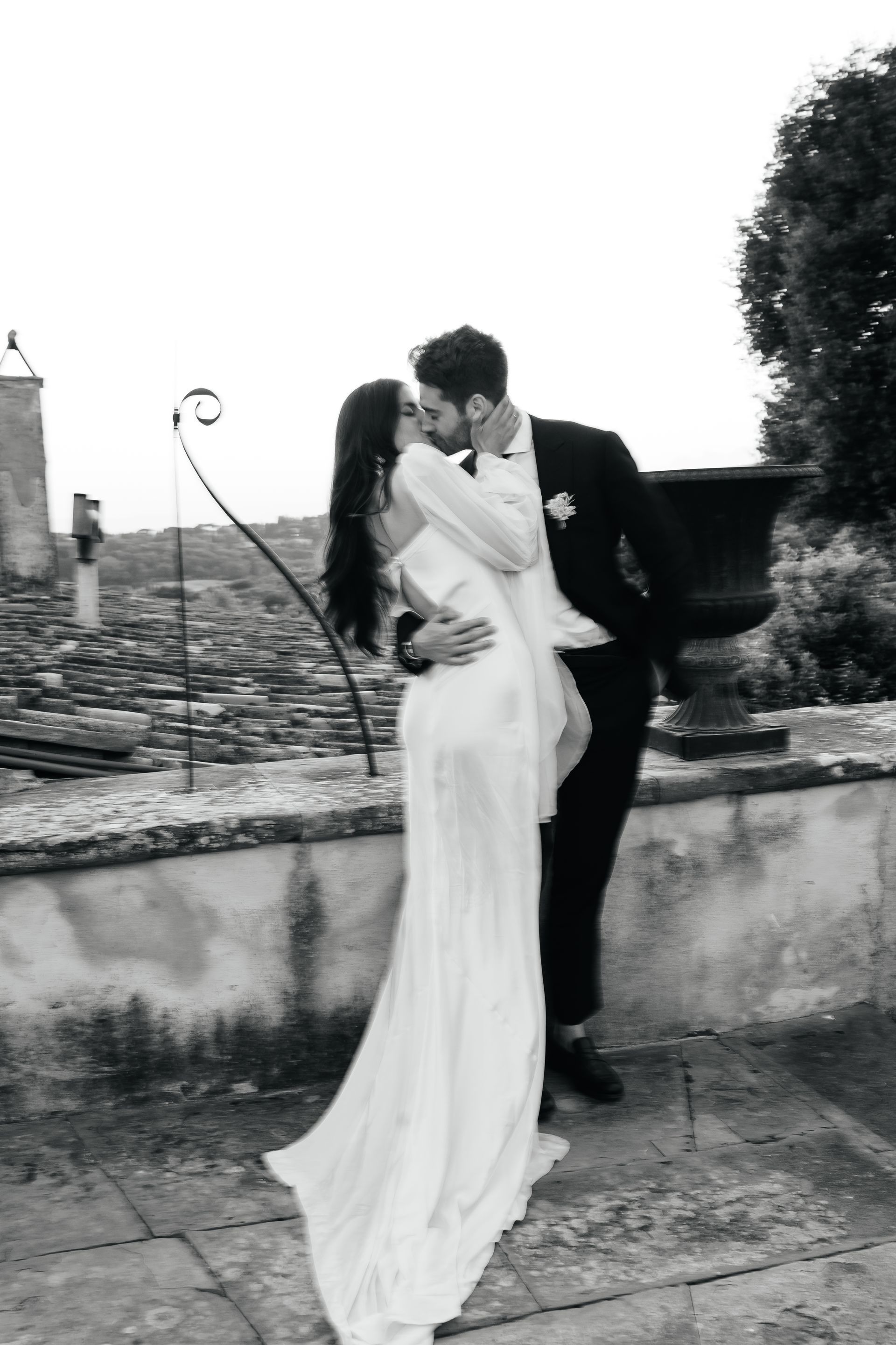 Bride portrait at Villa di Maiano Florence during luxury wedding in Italy