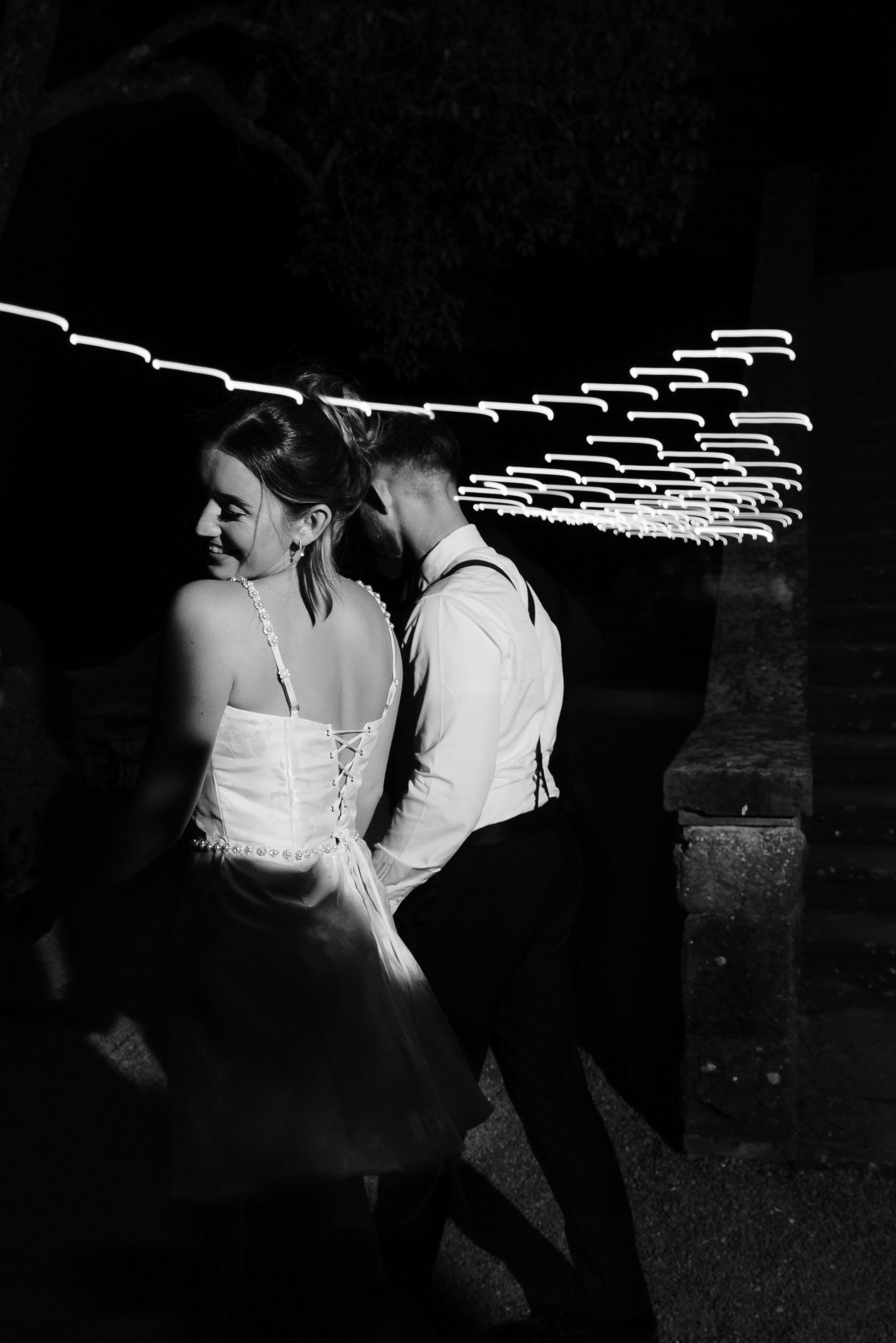 Wedding at Borgo di Pietrafitta Tuscany with bride and groom outdoors
