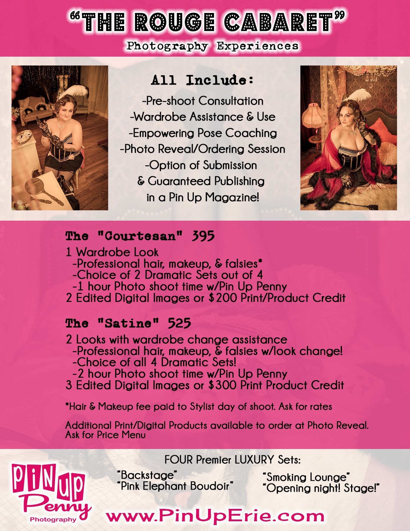 Rouge Cabaret Photo Experience Packages