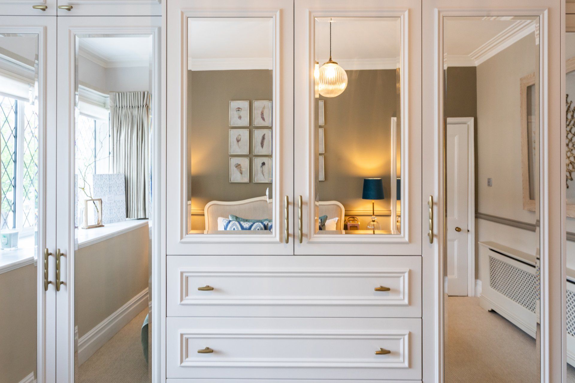Bespoke furniture, alcove shelves, made to order shelves
