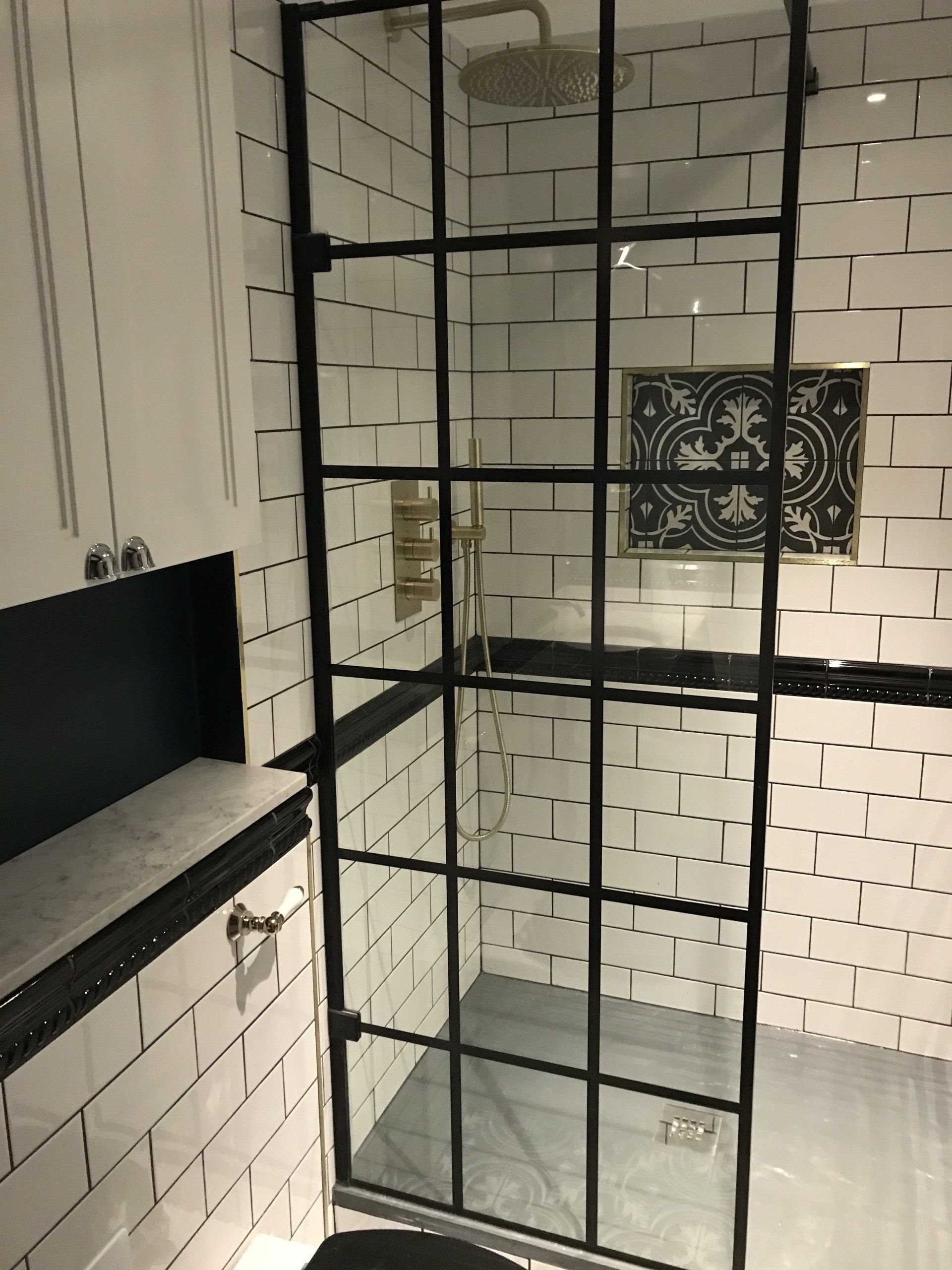 Loft shower room, loft, loft renovation, shower room, shower room tiles