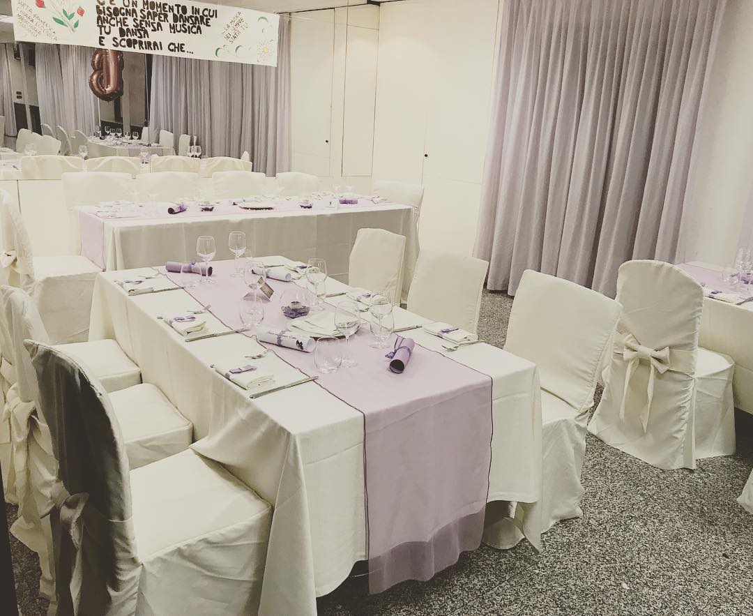 Sala allestita per eventi