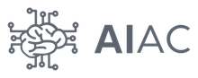 AIAC logo: brain symbol with circuit board, gray text.