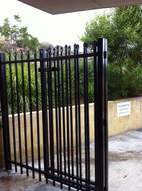 Black Fence and Gate — Fencing in Port Macquarie, NSW
