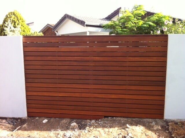 Wooden Varnish Gate — Fencing in Port Macquarie, NSW