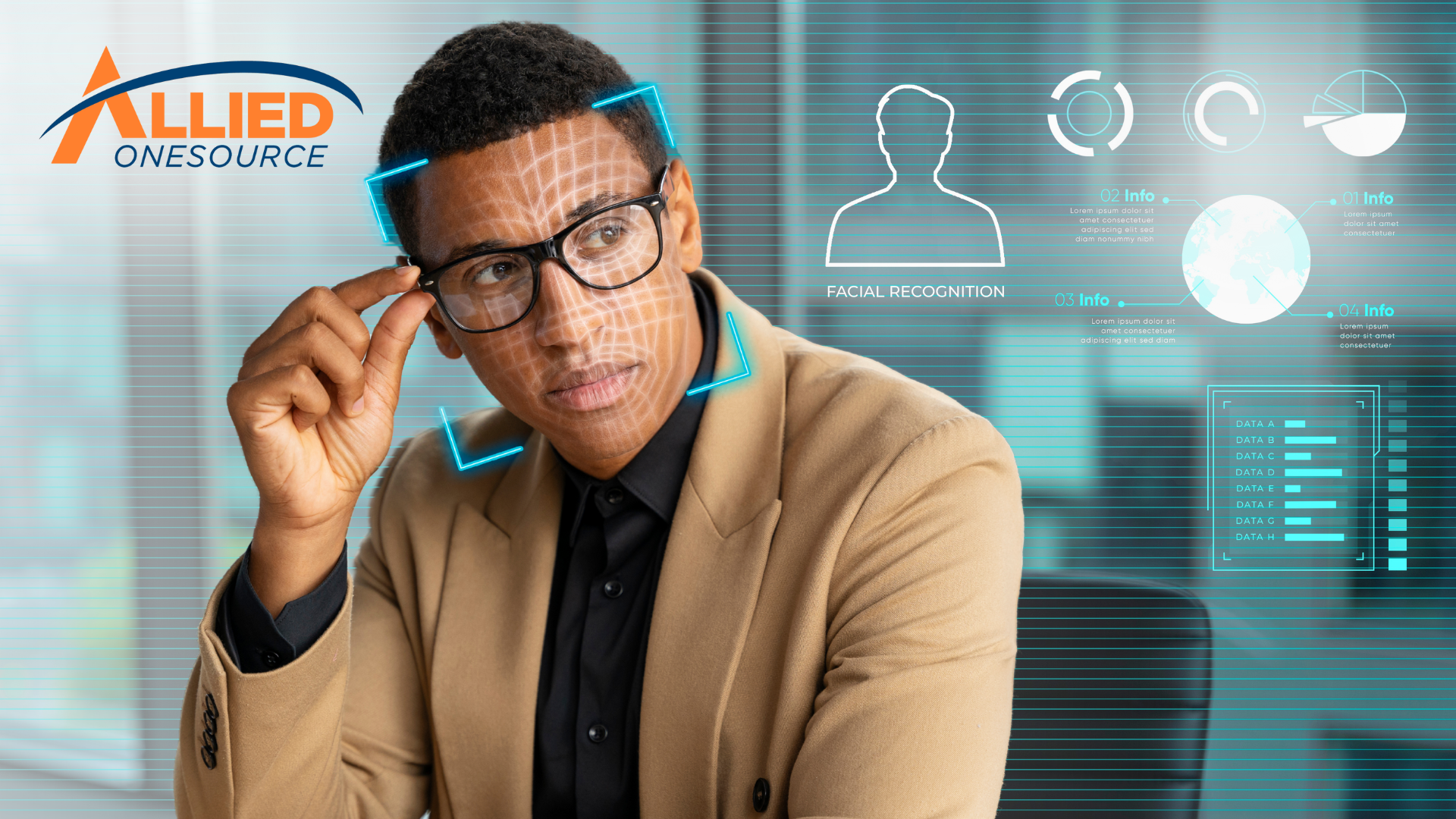  Professional using AI technology for future workforce planning in a modern workplace.