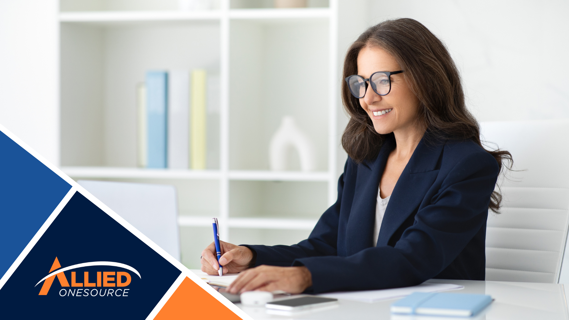 Female HR professional writing job description tips for hiring to attract qualified candidates effe