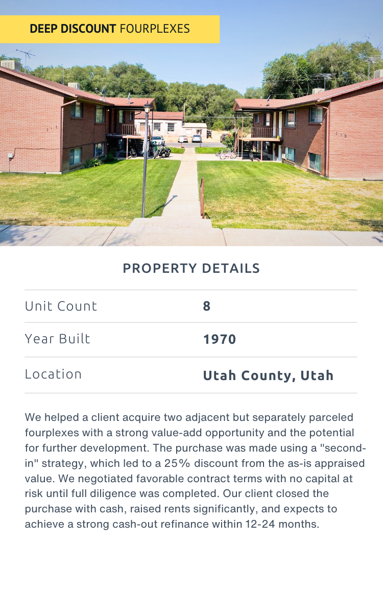 Utah County 8 Unit Apartment Building