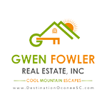 A logo for gwen fowler real estate inc , a real estate company.