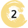 a yellow circle with the number 2 inside of it .