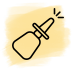 a line drawing of a nasal spray bottle with a dropper .