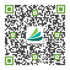 A qr code with a green sailboat on it.