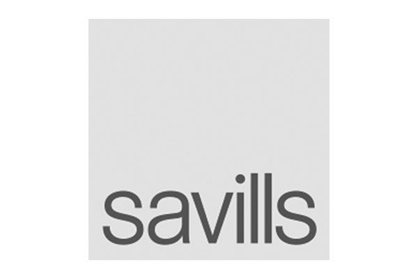 The savills logo is on a white background