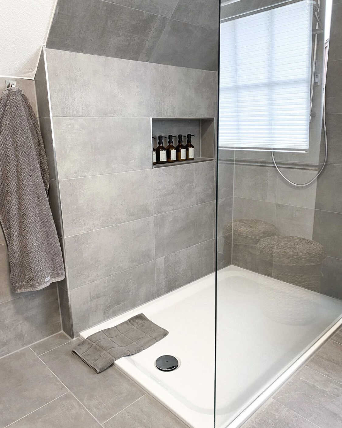 Große italienische Dusche