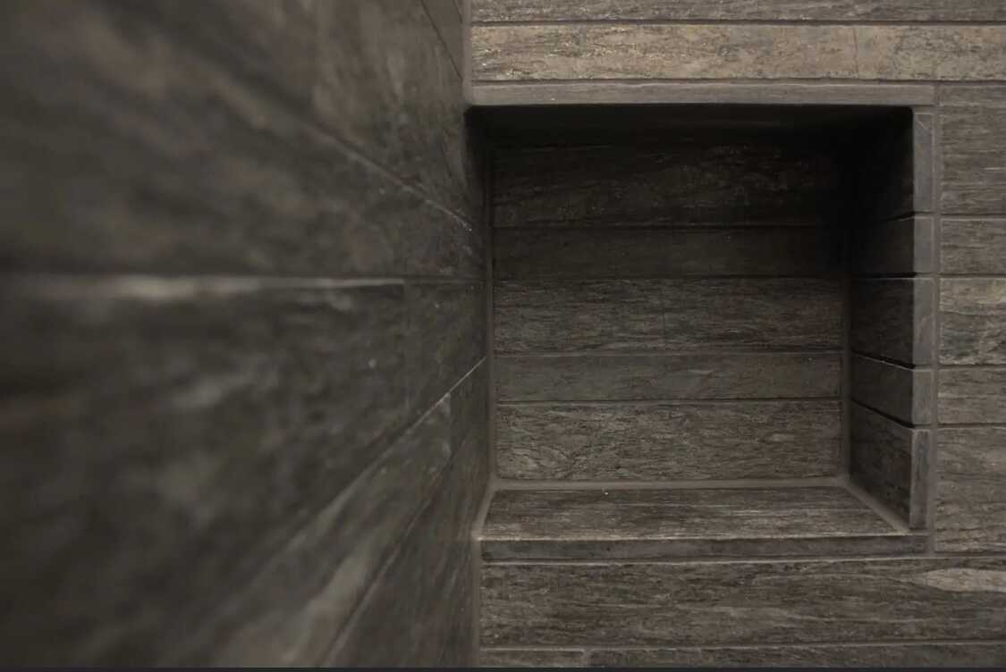 Dunkle Verkleidung professionell verfugt