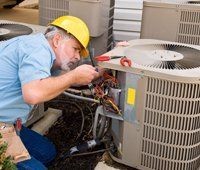Technician Doing Maintenance — Douglasville, GA — Parks Davis Air Conditioning & Heating