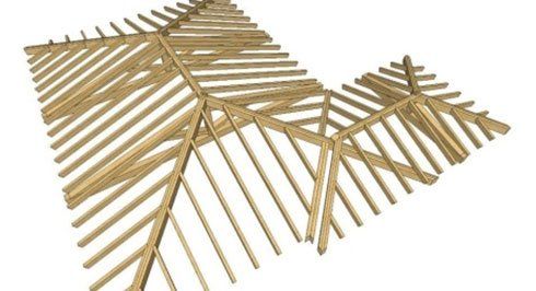 dei disegni delle strutture in legno per i tetti