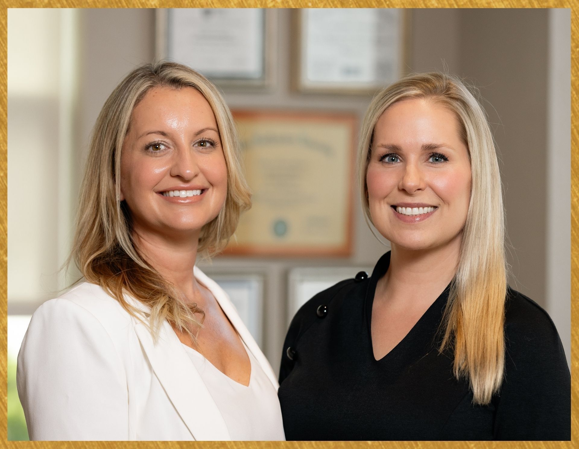 Dr. Amanda Sindledecker and Nancy, the esthetician, smiling for a picture