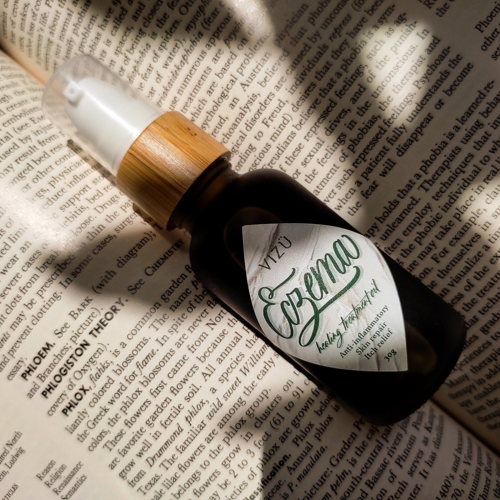 vizu herbal remedies eczema anti inflammatory skincare healing oil