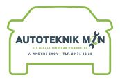 Logoet for autoteknik man er en bil med en skruenøgle på.
