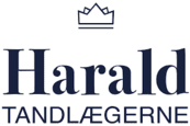 The logo for harald tandlægerne has a crown on it.