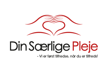 Et logo for din scerlige pleje med to hænder, der laver et hjerte