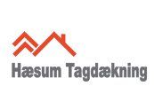 Det er et logo for en virksomhed, der hedder haesum tagdækning.