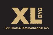 Xl byg logoet er på en sort baggrund.