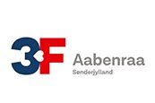 Et logo for en virksomhed, der hedder 3f aabendraa senderjylland.