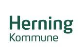 Herning kommunes logo er grønt og hvidt på hvid baggrund.