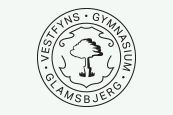 Et sort/hvidt logo til en skole med et træ i midten.