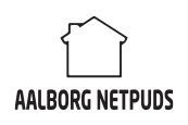 Logoet for aalborg netpuds er en sort/hvid tegning af et hus.