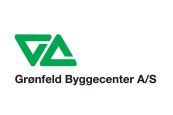 Logoet for Grønfeld byggecenter a/s er en grøn trekant på hvid baggrund.