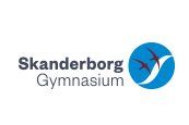 Et logo til en gymnastiksal med to fluer i en blå cirkel.