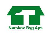 A green and white logo for norskov byg aps