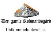 Logoet for den gamle kolmandsgard viser en bygning med rødt tag.