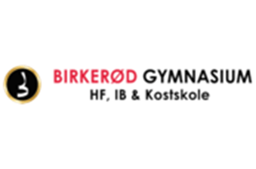 A logo for birkerød gymnasium hf , ib & kostskole