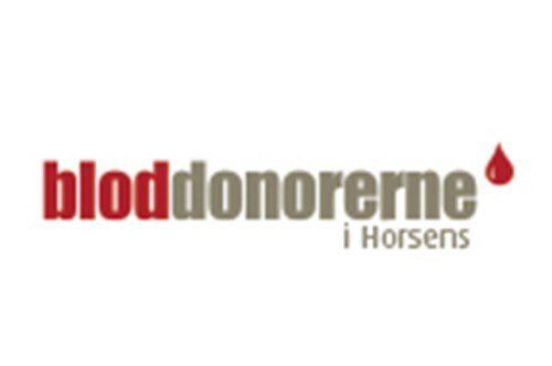 A red and white logo for bloddonorerne i horsens