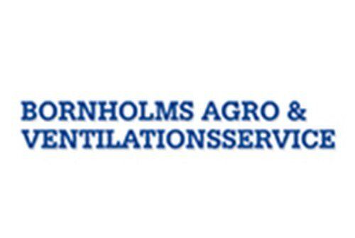 Logoet for bornholms agro & ventilationsservice er blåt og hvidt.