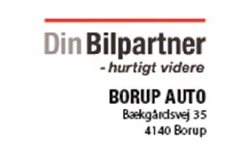A logo for din bilpartner and borup auto