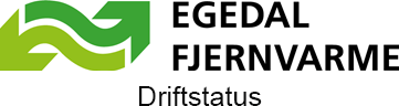 A green and white logo for egedal jernvarme driftstatus