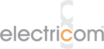 Et logo for electriccom er vist på en hvid baggrund.