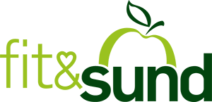 Et logo for en virksomhed, der hedder fit & sund