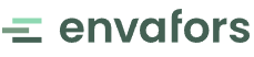 Ordet envafors er skrevet med grønne bogstaver på en hvid baggrund.