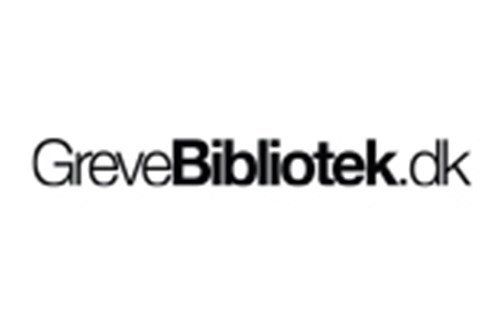 Et sort/hvidt logo til greve bibliotek.dk