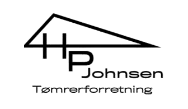 Et sort/hvidt logo for en virksomhed, der hedder 4p johnsen.