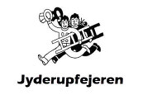 A black and white logo for jyderupfejeren